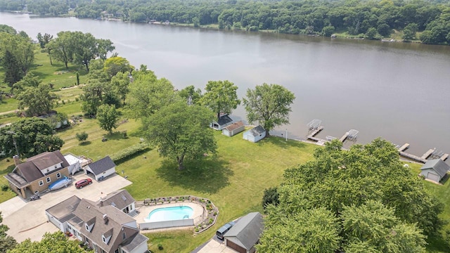 2278 S Riverside Dr, Beloit, WI 53511 - aerial view of a nearby body of water and a pool