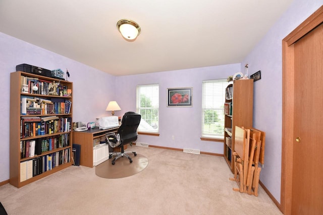 847 Chisholm Ln, Port Washington, WI 53074 - carpeted home office featuring baseboards