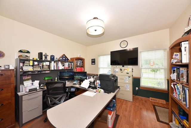 847 Chisholm Ln, Port Washington, WI 53074 - office space featuring wood finished floors and plenty of natural light