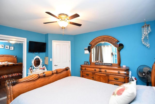 6401 237th Ave, Salem, WI 53168 - bedroom with a ceiling fan