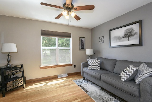 2335 Macarthur Rd, Waukesha, WI 53188 - living room with light wood-style floors and ceiling fan