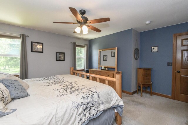 2335 Macarthur Rd, Waukesha, WI 53188 - bedroom featuring light colored carpet and ceiling fan