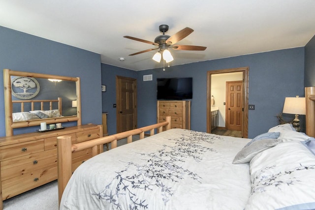 2335 Macarthur Rd, Waukesha, WI 53188 - bedroom with ensuite bathroom and ceiling fan