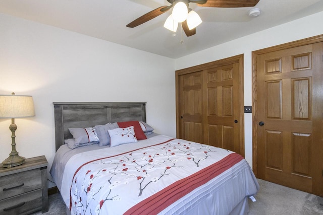 2335 Macarthur Rd, Waukesha, WI 53188 - bedroom with carpet floors, a closet, and a ceiling fan