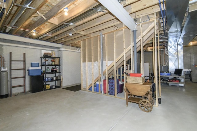 2335 Macarthur Rd, Waukesha, WI 53188 - unfinished below grade area featuring a water softener