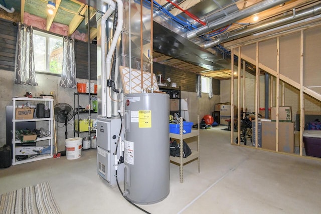 2335 Macarthur Rd, Waukesha, WI 53188 - below grade area with electric water heater and healthy amount of natural light