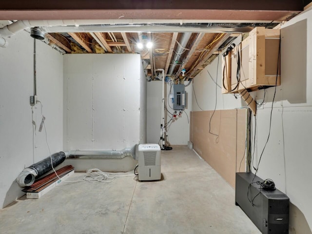 N8986 Swift Lake Dr, East Troy, WI 53120 - unfinished basement with electric panel