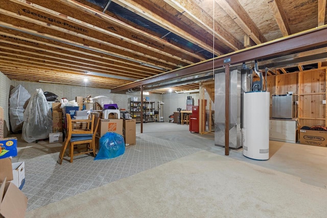 10724 S Christina Ct, Oak Creek, WI 53154 - unfinished below grade area with water heater and heating unit