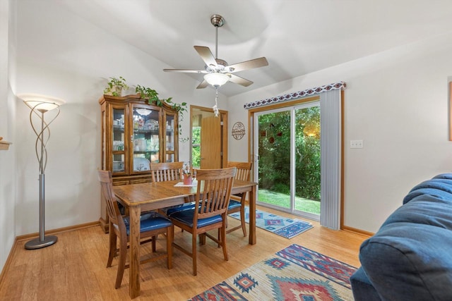 10724 S Christina Ct, Oak Creek, WI 53154 - dining room featuring light wood-style flooring and ceiling fan