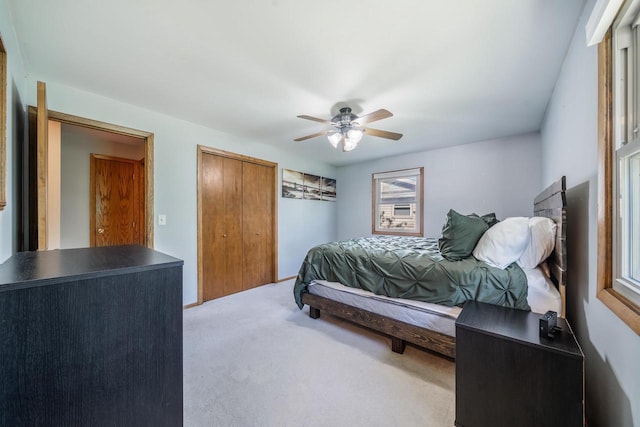 531 E Taft Ave, Appleton, WI 54915 - bedroom with carpet flooring, a ceiling fan, and a closet