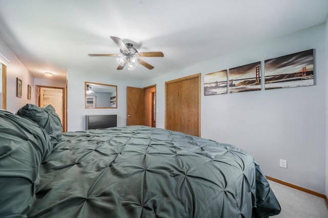 531 E Taft Ave, Appleton, WI 54915 - carpeted bedroom featuring a closet and a ceiling fan