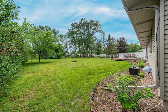 531 E Taft Ave, Appleton, WI 54915 - view of grassy yard featuring a wooden deck