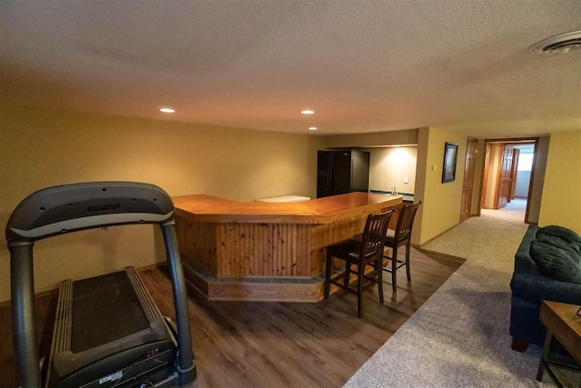 W5353 Amy Ave, Appleton, WI 54915 - indoor dry bar with a textured ceiling, wood finished floors, and recessed lighting