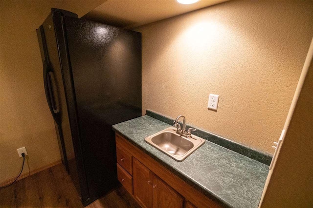 W5353 Amy Ave, Appleton, WI 54915 - bathroom featuring vanity, a textured wall, and wood finished floors