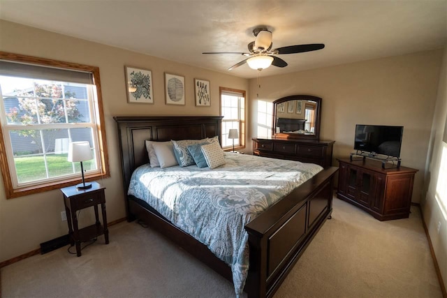 W5353 Amy Ave, Appleton, WI 54915 - bedroom featuring light carpet and ceiling fan