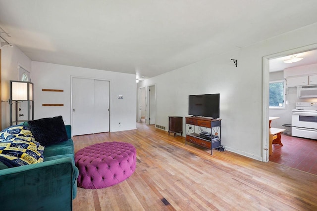 3613 Spenser Ln, Madison, WI 53704 - living room featuring wood finished floors and baseboards