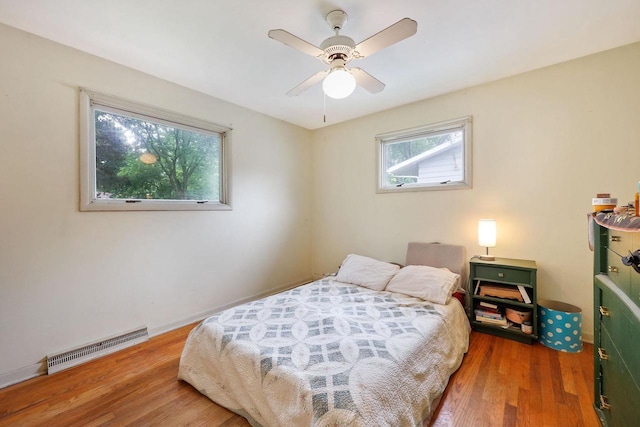 3613 Spenser Ln, Madison, WI 53704 - bedroom featuring wood finished floors and a ceiling fan