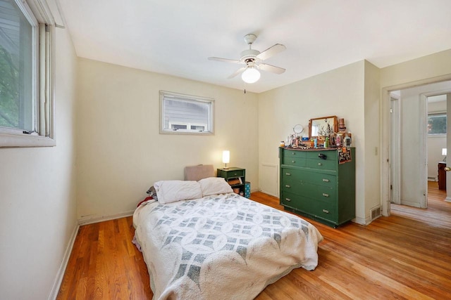3613 Spenser Ln, Madison, WI 53704 - bedroom with light wood-type flooring and a ceiling fan