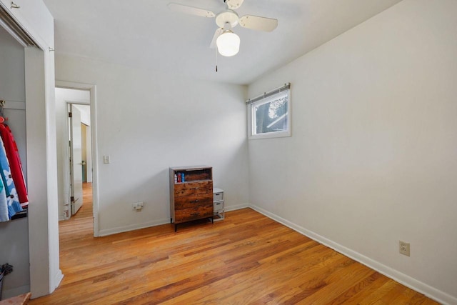 3613 Spenser Ln, Madison, WI 53704 - empty room featuring light wood-style flooring and a ceiling fan