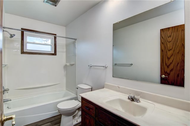 3474 Delbert Rd, Eau Claire, WI 54703 - full bath featuring vanity, shower / bath combination, and wood finished floors
