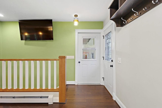 4350 S US Highway 45, Oshkosh, WI 54902 - foyer entrance with a baseboard heating unit and wood finished floors