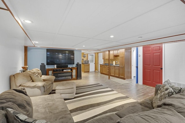 4350 S US Highway 45, Oshkosh, WI 54902 - living area featuring recessed lighting and light wood finished floors