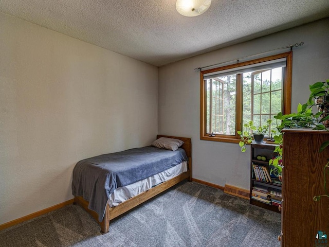 10811 S Patterson Rd, Solon Springs, WI 54873 - carpeted bedroom featuring baseboards and a textured ceiling