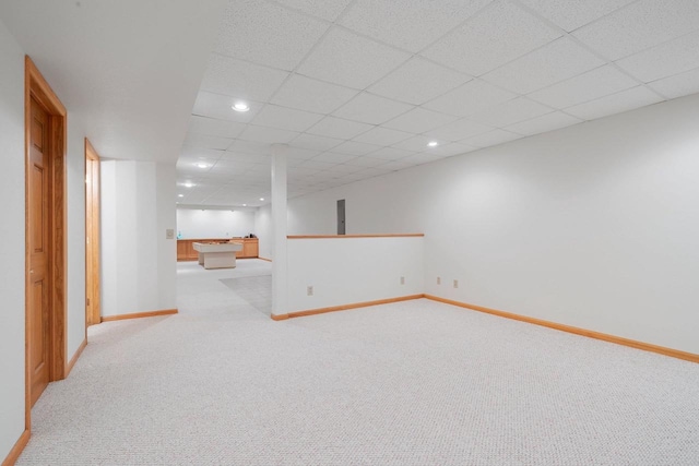 5330 Deer Trail Ln, Sheboygan, WI 53083 - finished basement featuring light carpet, a drop ceiling, and recessed lighting
