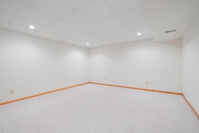 5330 Deer Trail Ln, Sheboygan, WI 53083 - carpeted empty room featuring recessed lighting and a drop ceiling