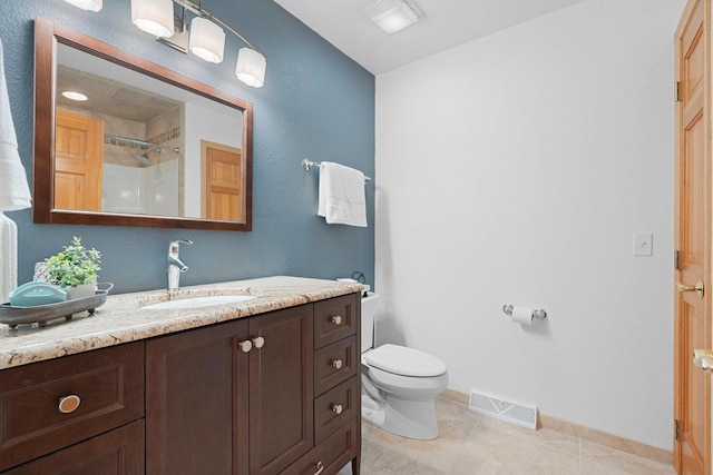 5330 Deer Trail Ln, Sheboygan, WI 53083 - bathroom with vanity, a shower, and tile patterned floors