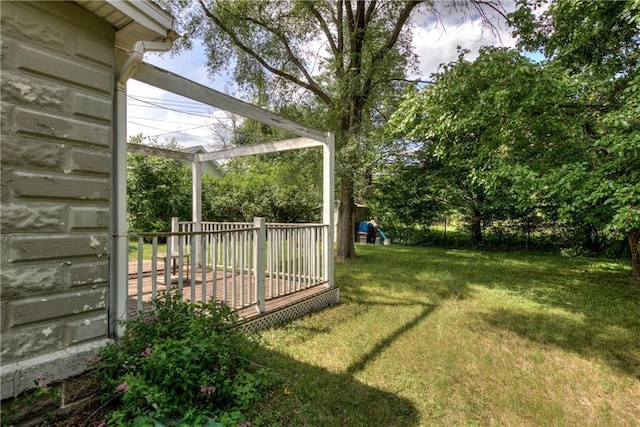 324 Mead St, Eau Claire, WI 54703 - view of green lawn with a playground