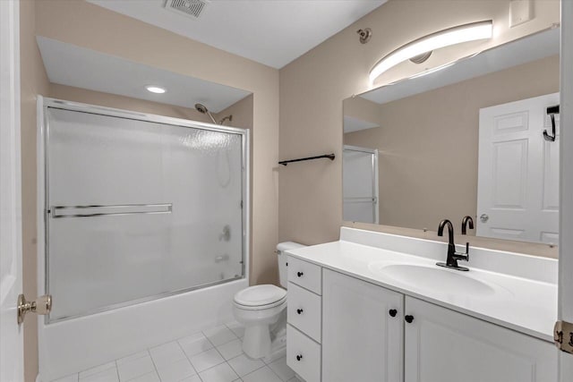 2855 River Birch Dr Unit D, Brookfield, WI 53045 - bathroom with vanity, tile patterned flooring, and shower / bath combination with glass door
