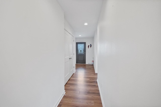 1451 Whalen Dr, Oconomowoc, WI 53066 - hall featuring recessed lighting and wood finished floors