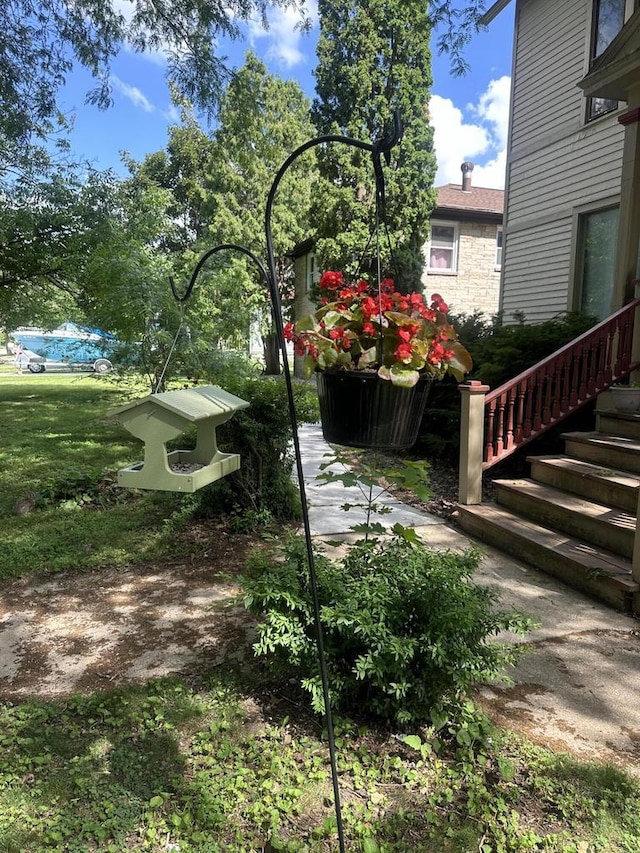525 Dunbar Ave, Waukesha, WI 53186 - view of yard featuring stairway