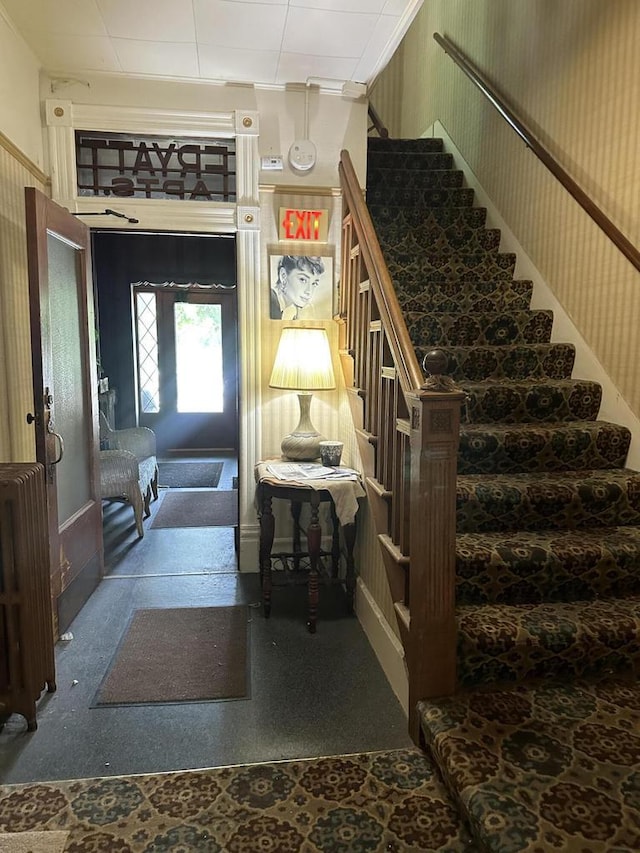 525 Dunbar Ave, Waukesha, WI 53186 - staircase with radiator