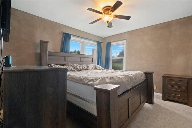 3021 Dwight St, Racine, WI 53403 - bedroom with light carpet and ceiling fan