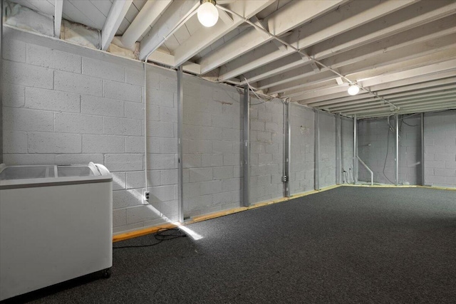 3021 Dwight St, Racine, WI 53403 - unfinished basement featuring washer / clothes dryer