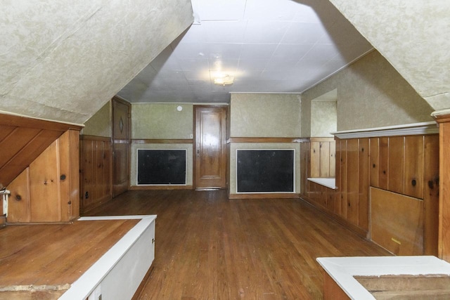 3940 N 64th St, Milwaukee, WI 53216 - additional living space featuring dark wood-style floors and a wainscoted wall