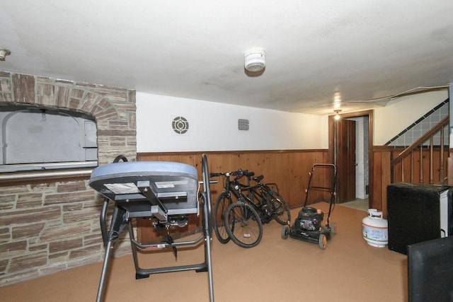 3940 N 64th St, Milwaukee, WI 53216 - interior space with wainscoting and wooden walls
