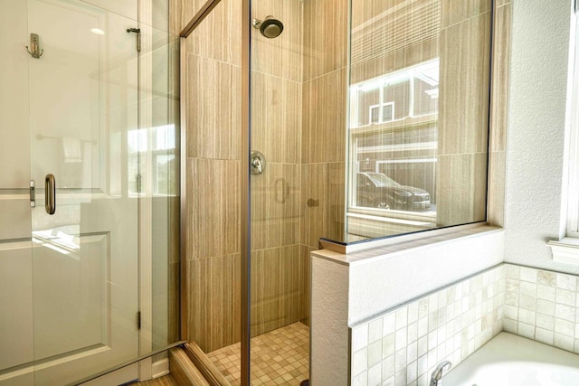 W195N5814 Deer Park Ct, Menomonee Falls, WI 53051 - full bath with a stall shower and a garden tub