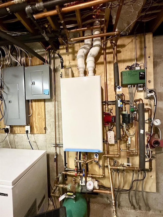 N6448 Neva Lake Rd, Deerbrook, WI 54424 - utilities featuring electric panel and water heater
