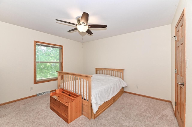 2191 W Hope Ln, Oak Creek, WI 53154 - bedroom with carpet and a ceiling fan