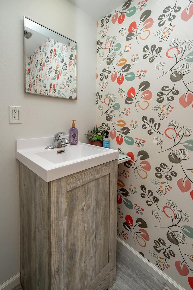 1363 Josephine St Unit E, Waukesha, WI 53186 - bathroom with vanity and baseboards