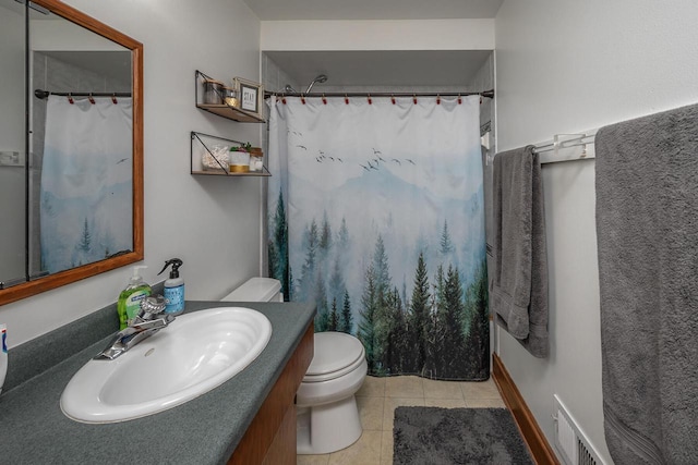 1363 Josephine St Unit E, Waukesha, WI 53186 - full bath with vanity, tile patterned flooring, and a shower with curtain