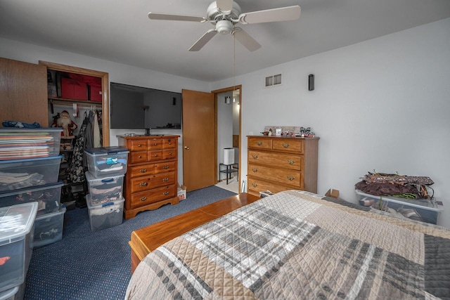 1363 Josephine St Unit E, Waukesha, WI 53186 - carpeted bedroom featuring a closet and a ceiling fan