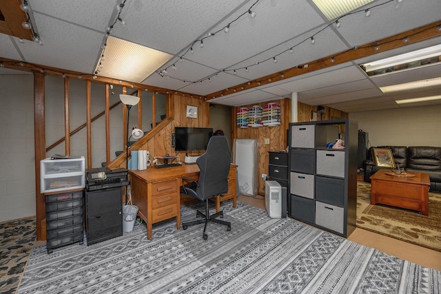 1363 Josephine St Unit E, Waukesha, WI 53186 - office with concrete block wall
