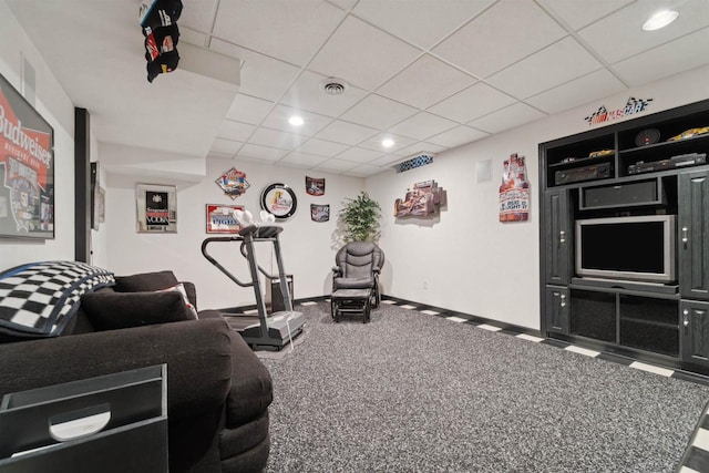 330 W Florida Ave, Appleton, WI 54911 - living area featuring a paneled ceiling and recessed lighting