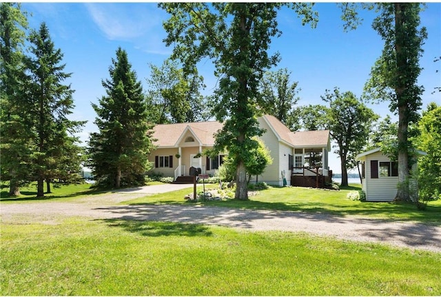 2282 71st St, Luck, WI 54853 - view of property hidden behind natural elements with a front yard