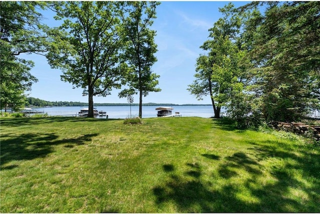 2282 71st St, Luck, WI 54853 - view of green lawn with a water view