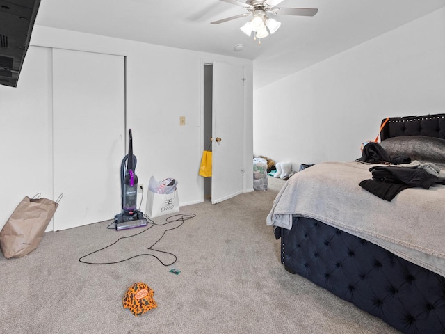 8871 N Swan Rd Unit K, Milwaukee, WI 53224 - carpeted bedroom featuring ceiling fan and a closet